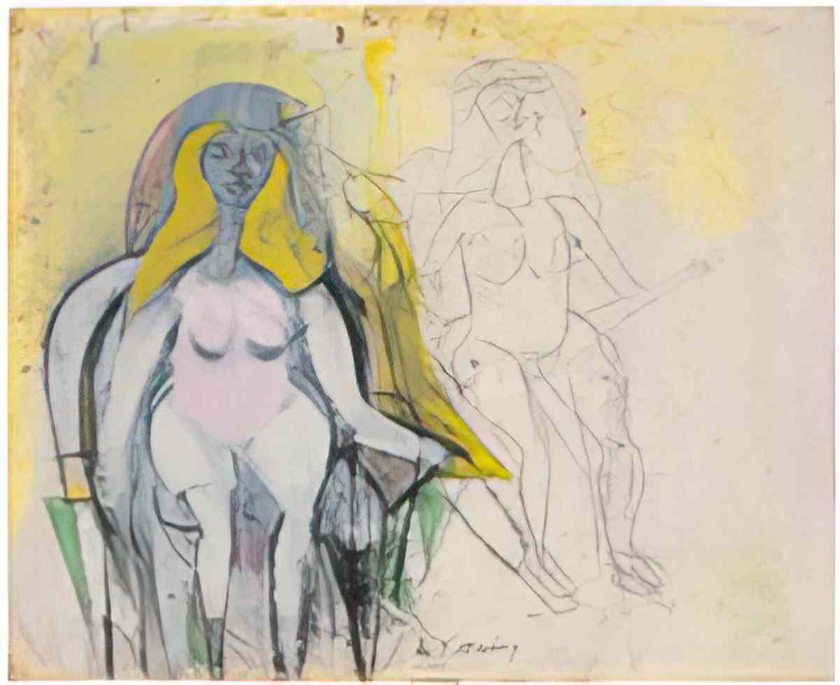 Willem de Kooning seated woman3 Art A4 Photo Print