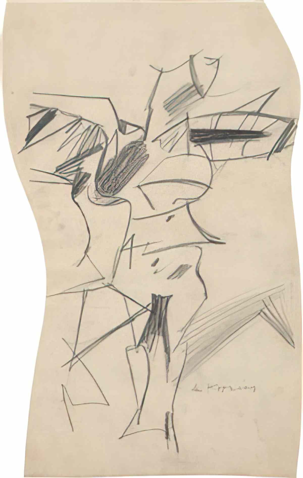 Willem de Kooning study for a woman1 Art A4 Photo Print
