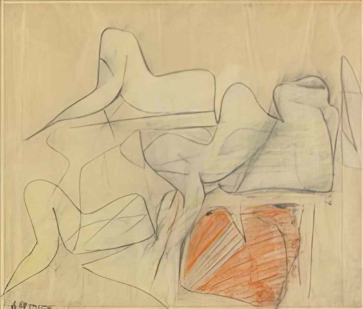 Willem de Kooning study for pink angels Art A4 Photo Print