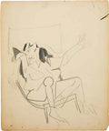 Willem de Kooning study for seated woman Art A4 Photo Print