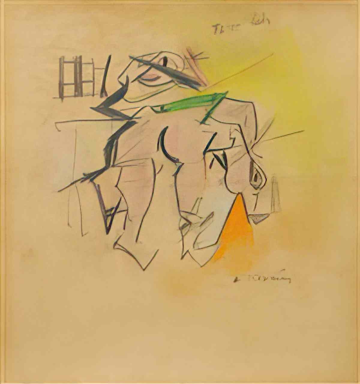 Willem de Kooning tattooed lady Art A4 Photo Print