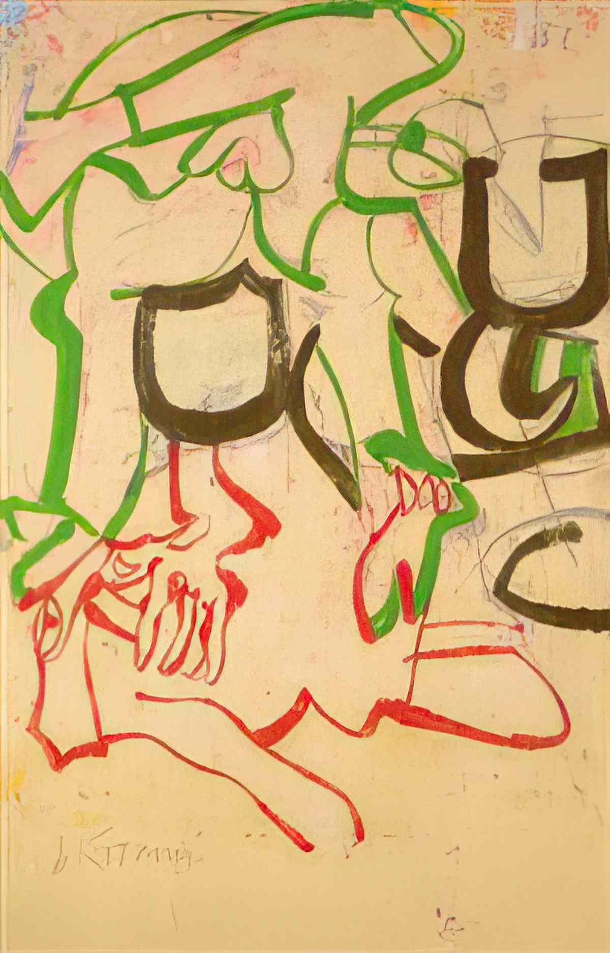 Willem de Kooning torso of a man Art A4 Photo Print