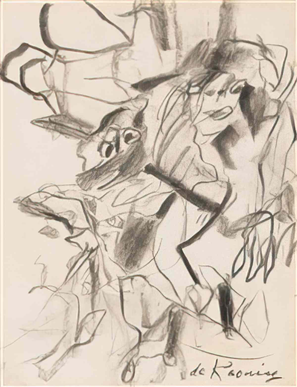 Willem de Kooning two figures 2 Art A4 Photo Print