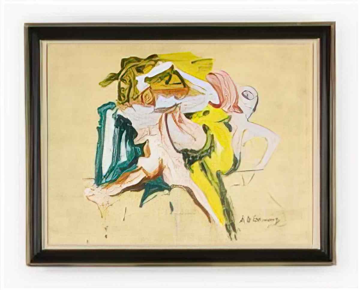 Willem de Kooning two figures i Art A4 Photo Print
