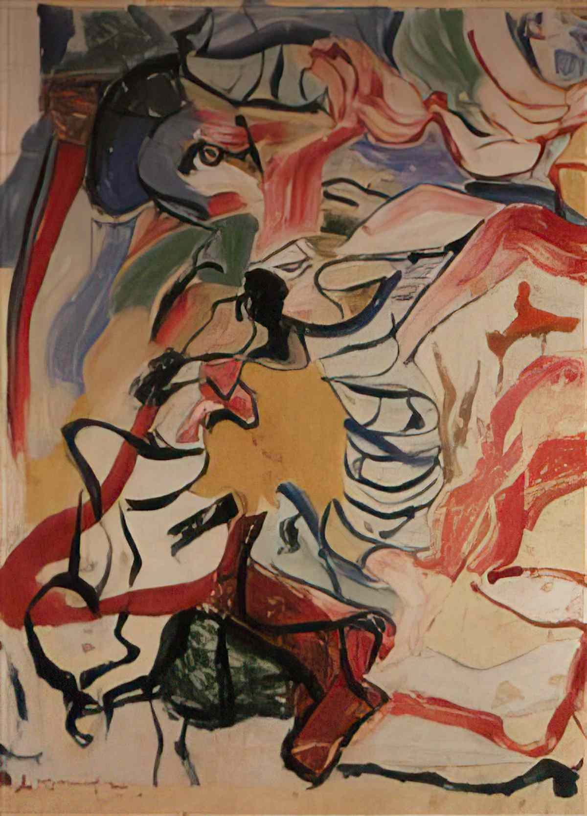 Willem de Kooning two figures in devon Art A4 Photo Print