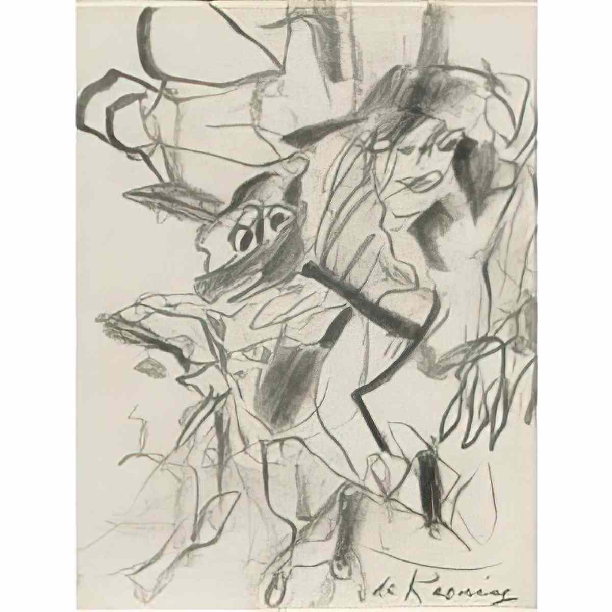 Willem de Kooning two figures2 Art A4 Photo Print