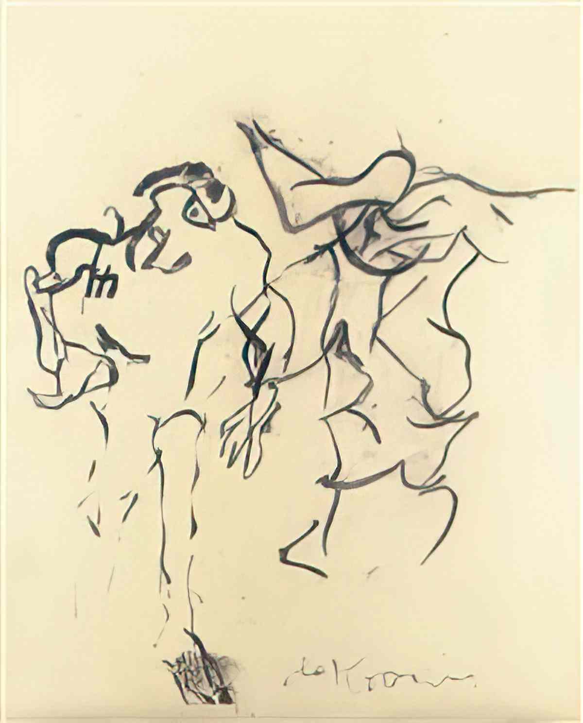 Willem de Kooning two figures3 Art A4 Photo Print