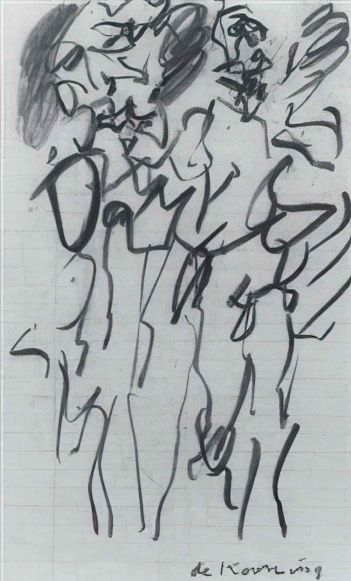 Willem de Kooning two figures6 Art A4 Photo Print