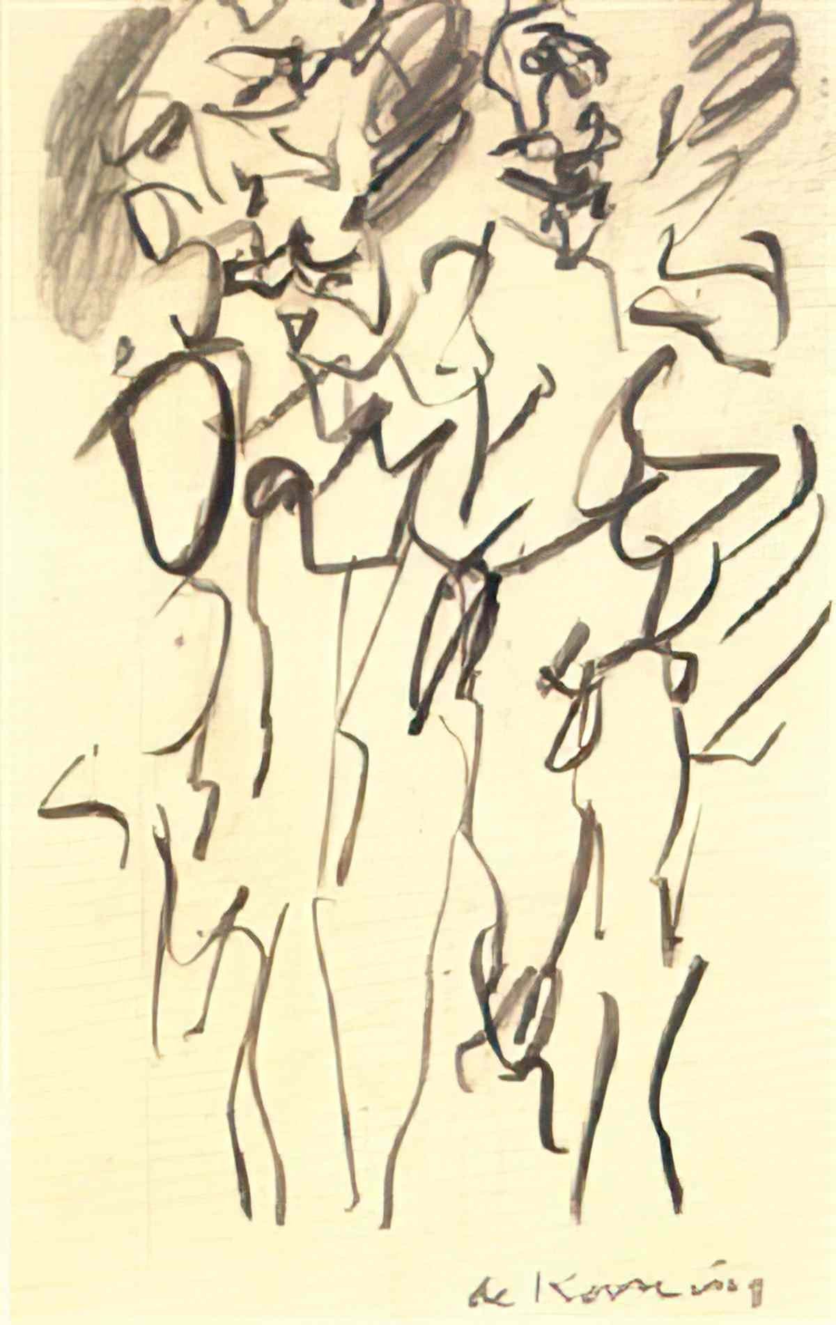 Willem de Kooning two figures7 Art A4 Photo Print