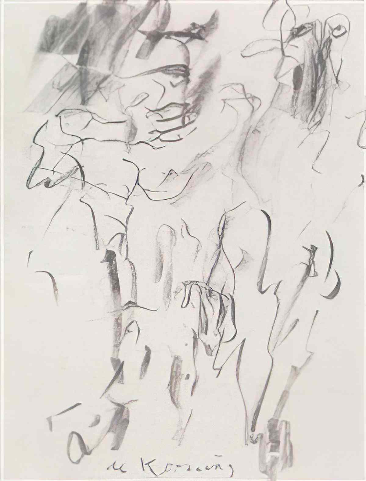 Willem de Kooning two figures8 Art A4 Photo Print