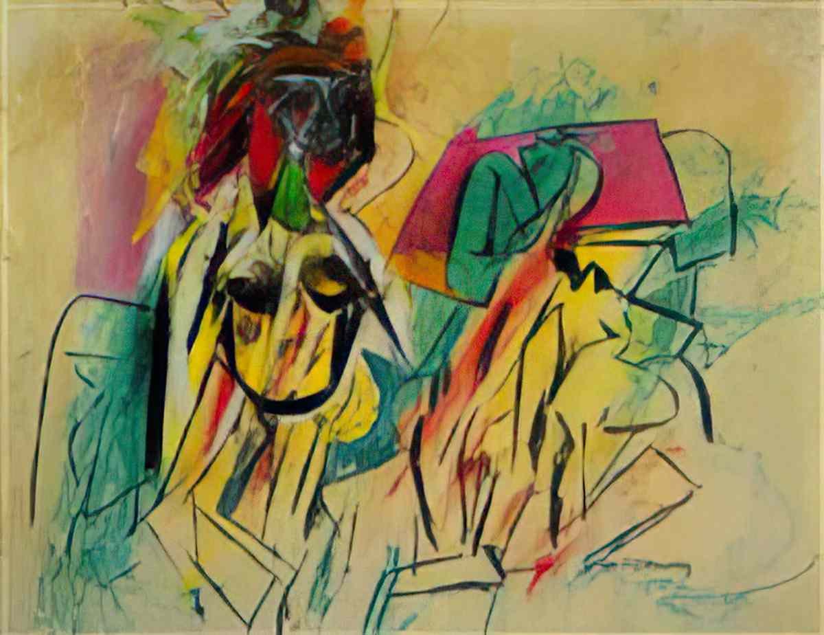 Willem de Kooning two women Art A4 Photo Print