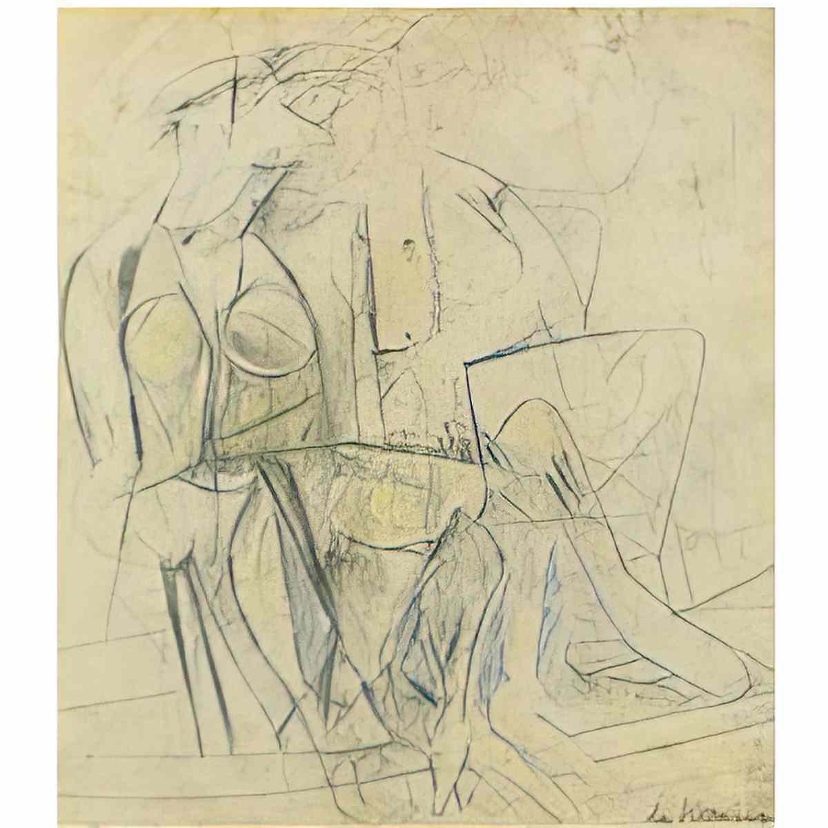 Willem de Kooning two women7 Art A4 Photo Print