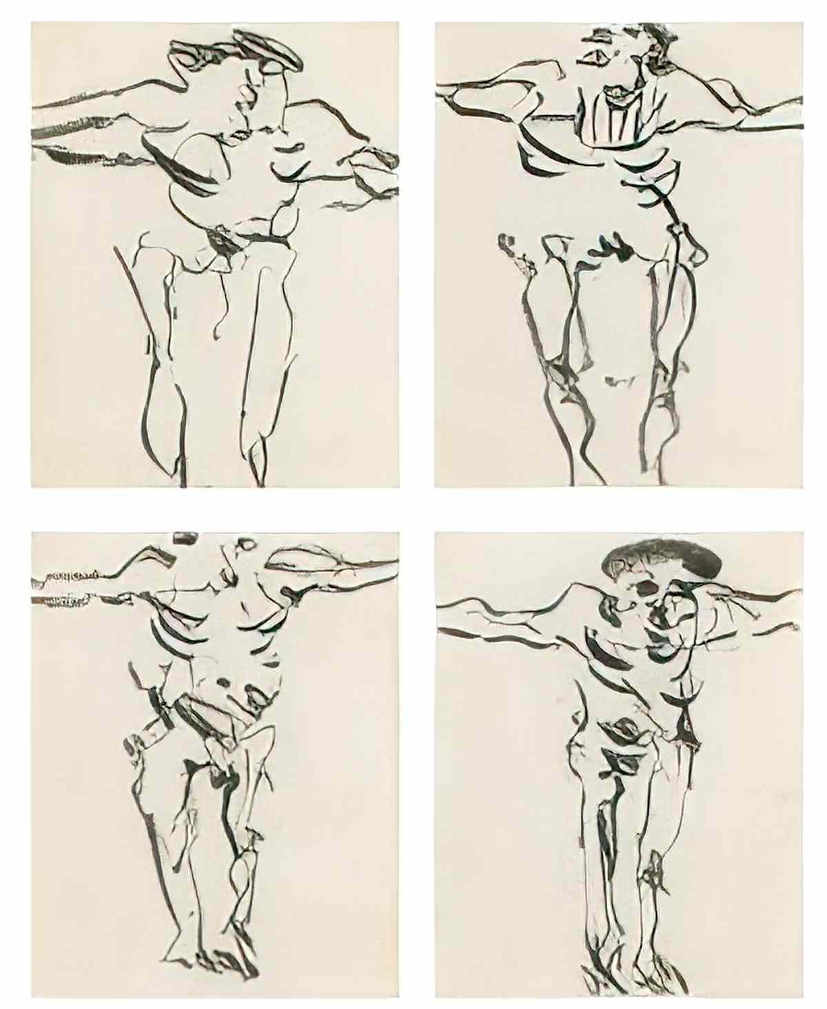 Willem de Kooning untitled 4 works Art A4 Photo Print