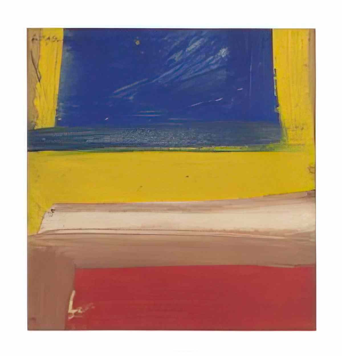 Willem de Kooning untitled composition red, yellow, blue Art A4 Photo Print