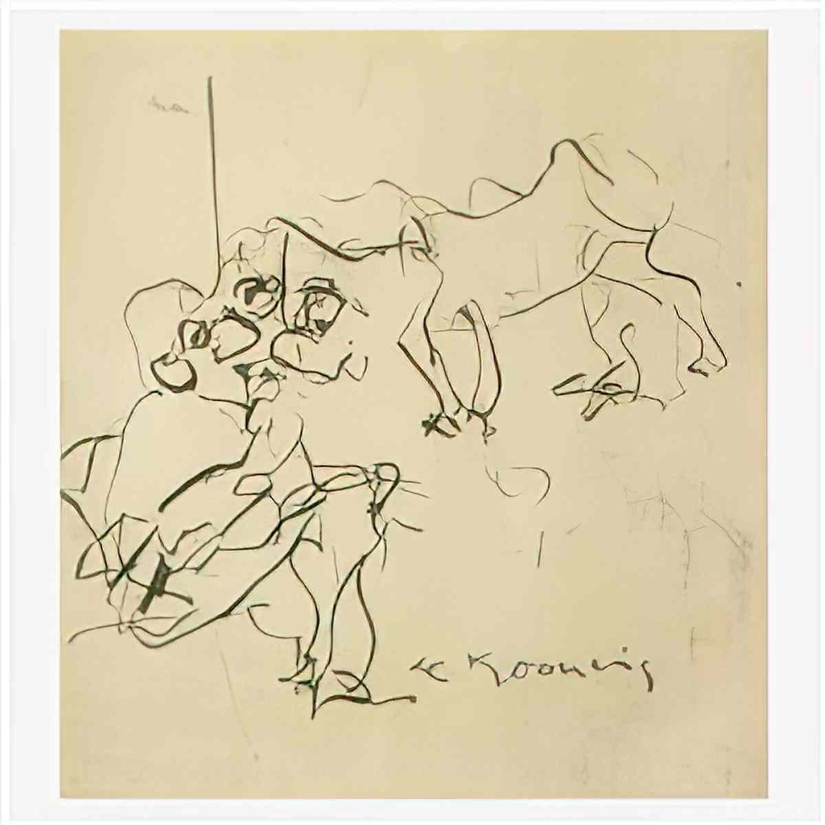 Willem de Kooning untitled double sided drawing Art A4 Photo Print