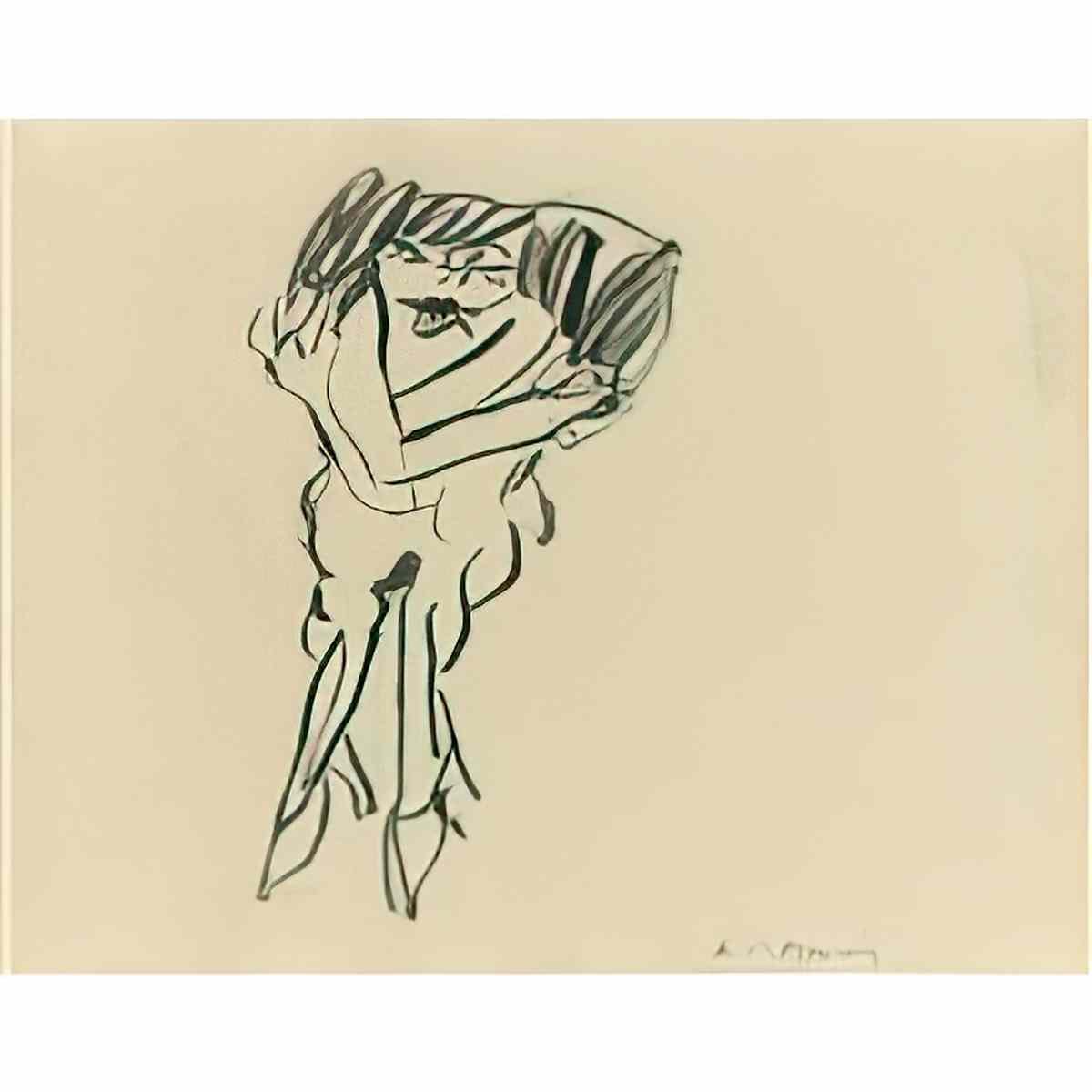 Willem de Kooning untitled figure1 2 Art A4 Photo Print