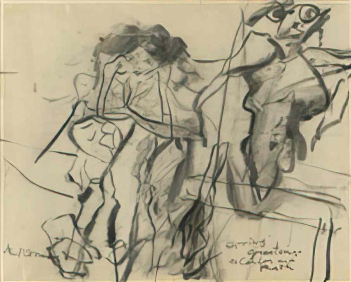 Willem de Kooning untitled from clamdigger series Art A4 Photo Print