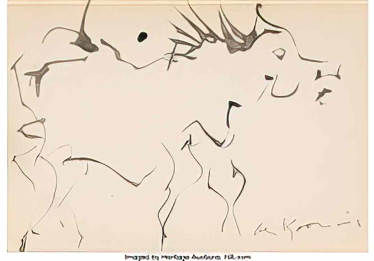 Willem de Kooning untitled horse Art A4 Photo Print