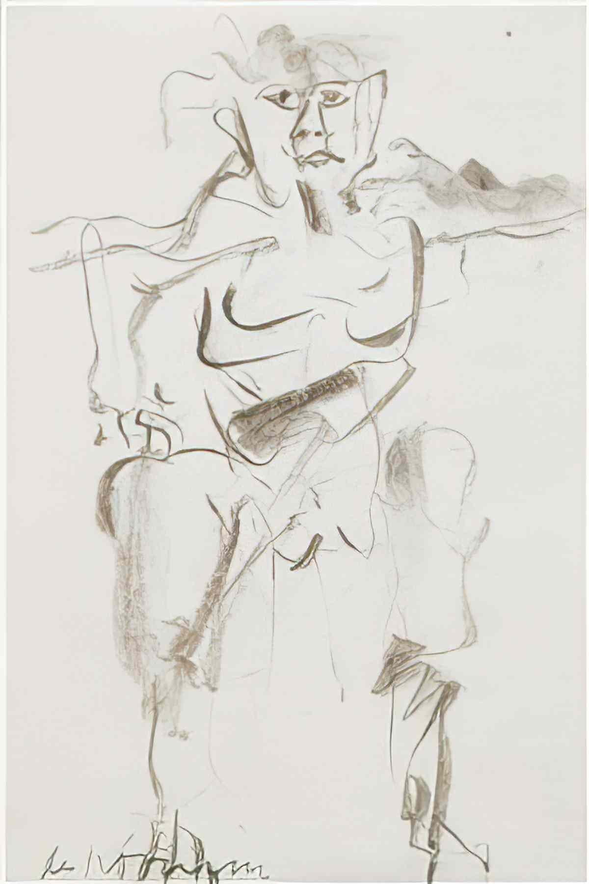 Willem de Kooning untitled man Art A4 Photo Print