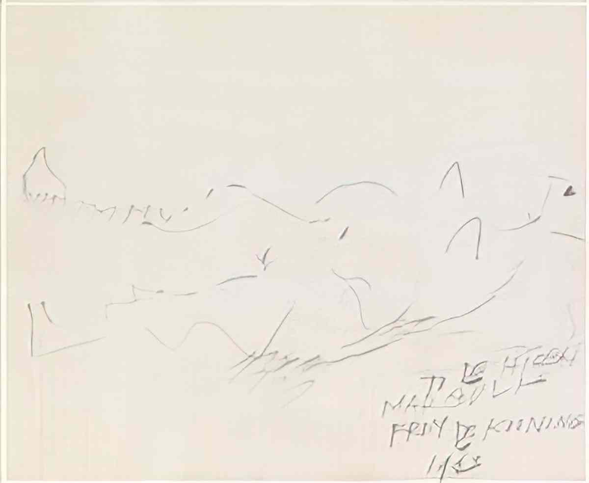 Willem de Kooning untitled reclining nude1 Art A4 Photo Print