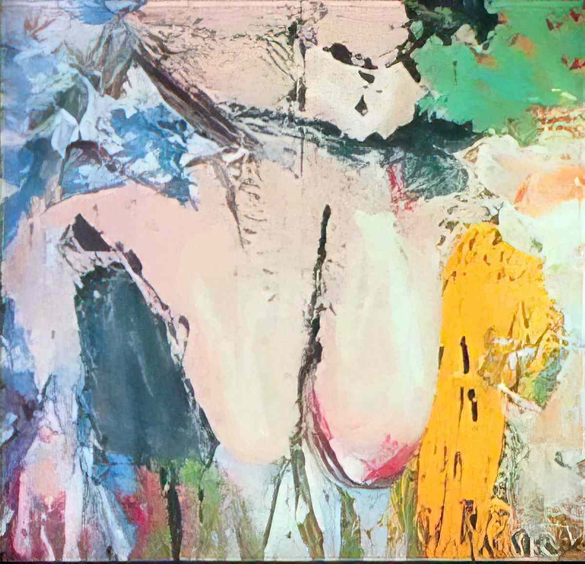 Willem de Kooning untitled study for a figure in watermill landscape Art A4 Photo Print