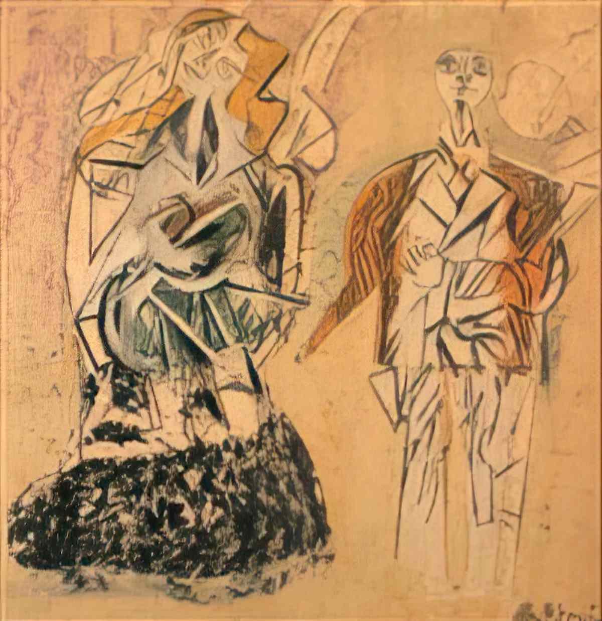 Willem de Kooning untitled two figures3 Art A4 Photo Print