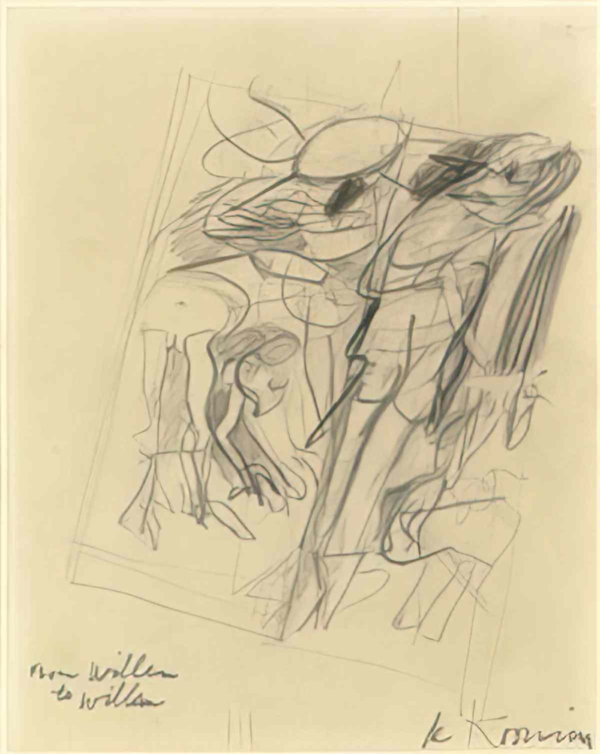Willem de Kooning untitled two women6 Art A4 Photo Print