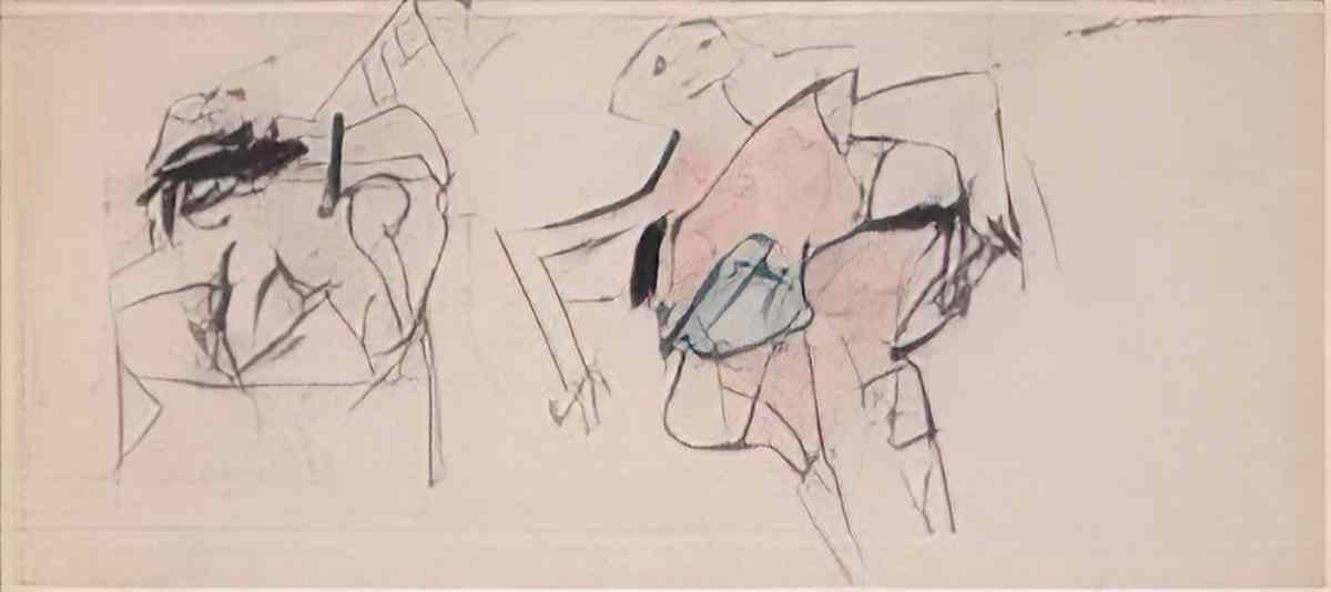 Willem de Kooning untitled two women9 Art A4 Photo Print