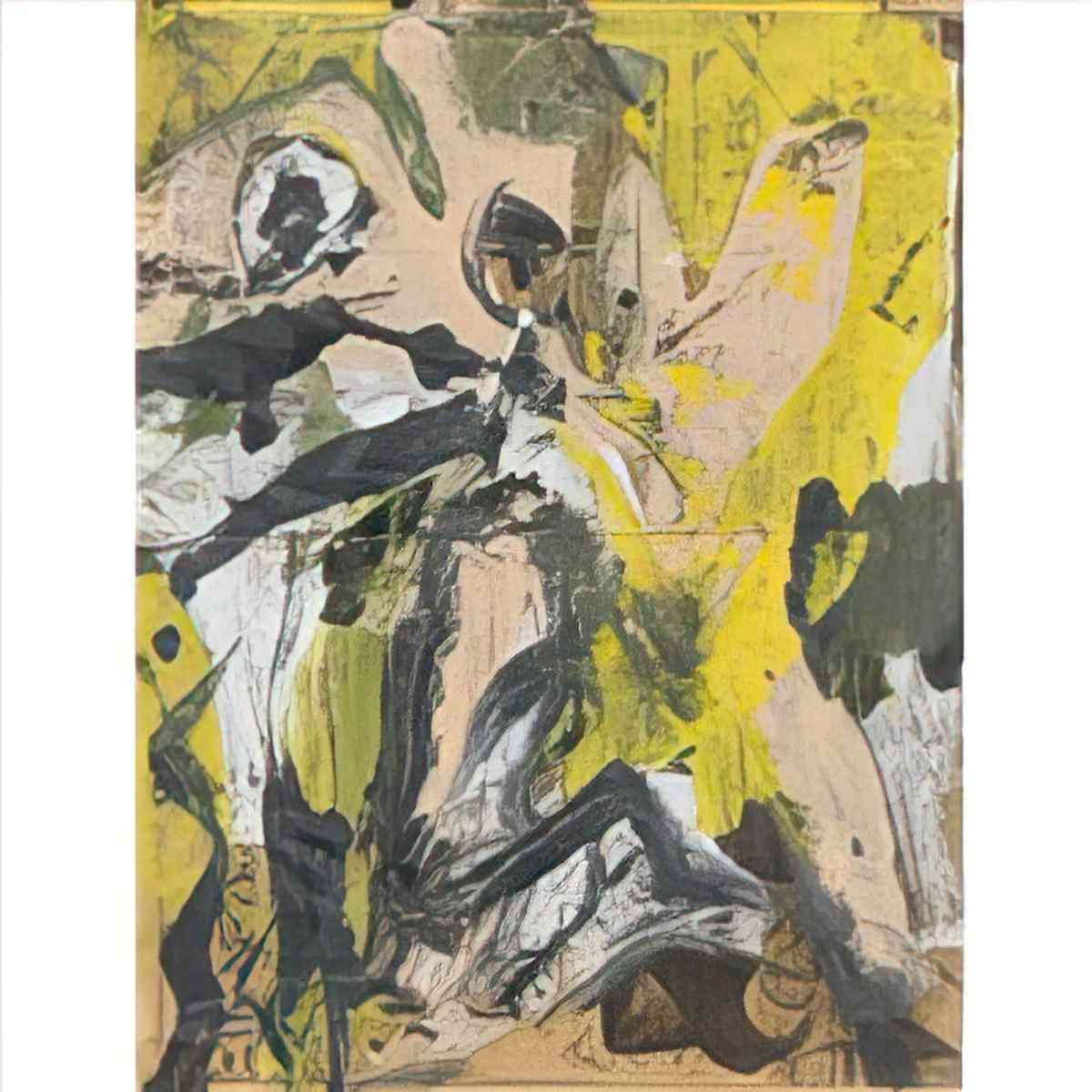 Willem de Kooning untitled woman on 2sheets Art A4 Photo Print