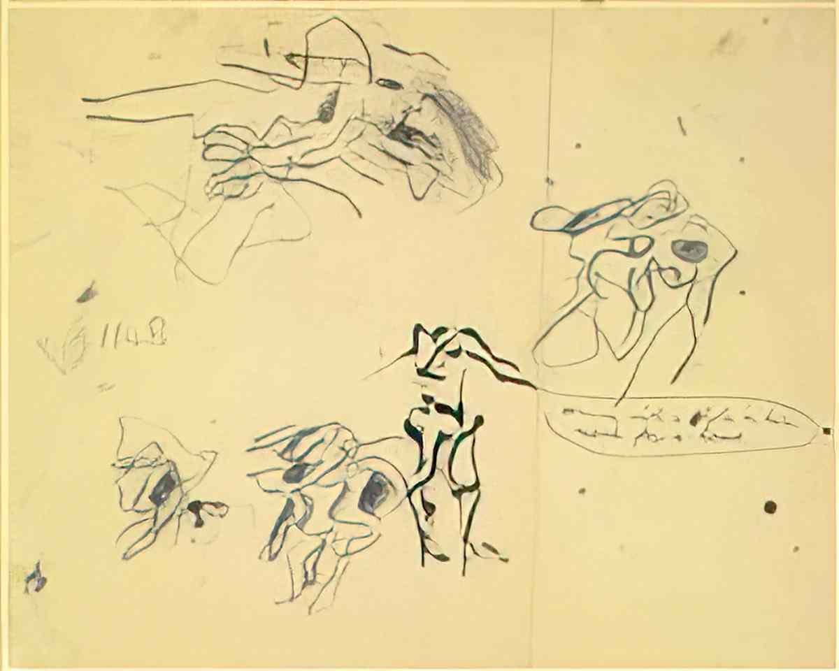 Willem de Kooning untitled woman with a hole in her neck for her head1 Art A4 Photo Print