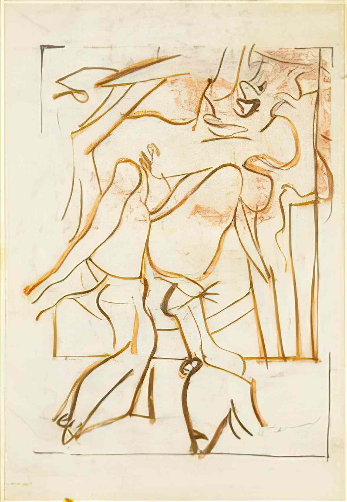 Willem de Kooning untitled woman with high heels1 Art A4 Photo Print