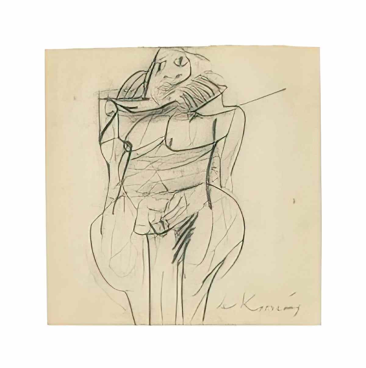 Willem de Kooning untitled woman4 2 Art A4 Photo Print