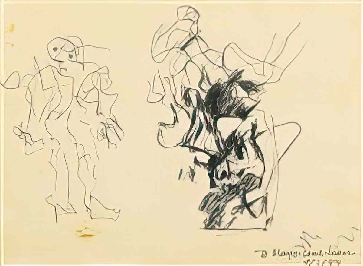 Willem de Kooning untitled109 2 Art A4 Photo Print