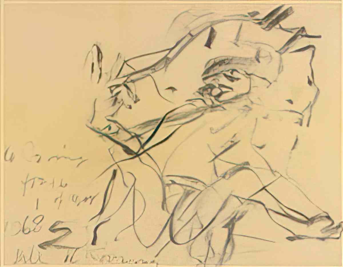 Willem de Kooning untitled167 2 Art A4 Photo Print