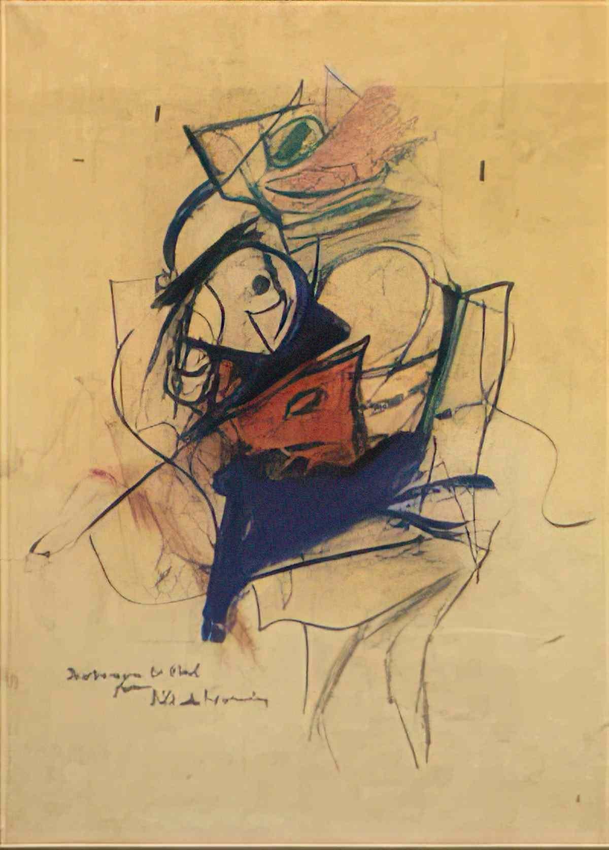 Willem de Kooning untitled276 2 Art A4 Photo Print