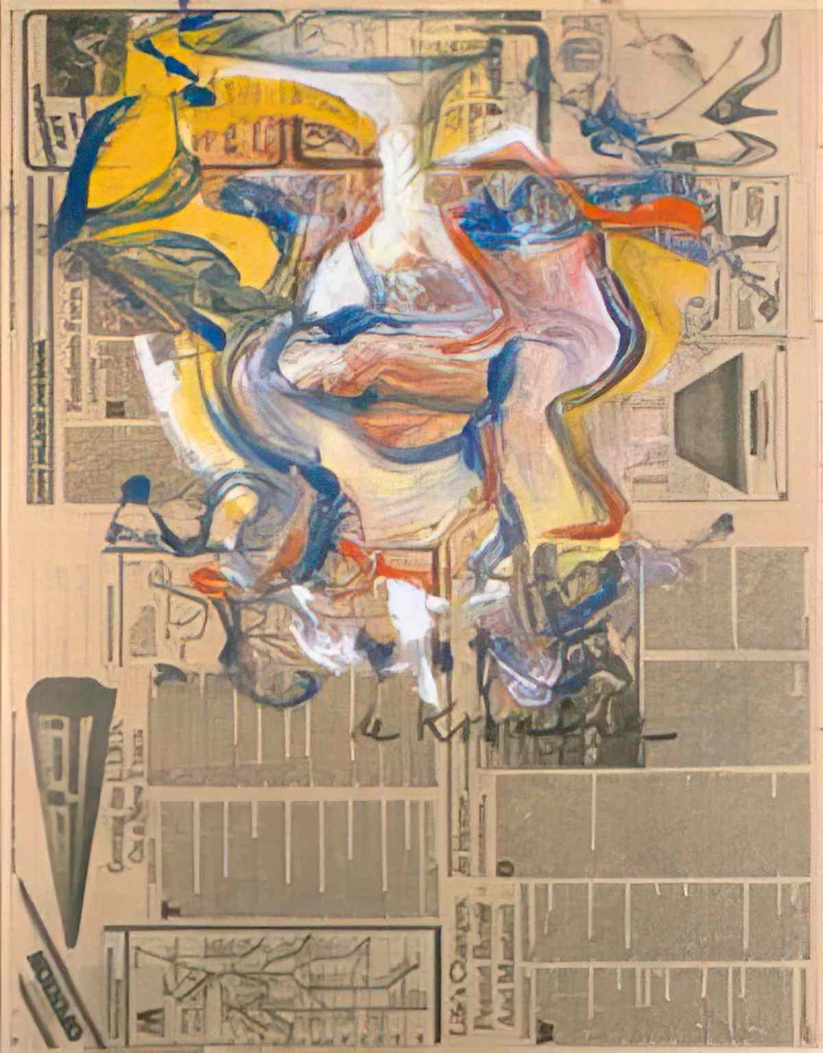 Willem de Kooning untitled295 Art A4 Photo Print