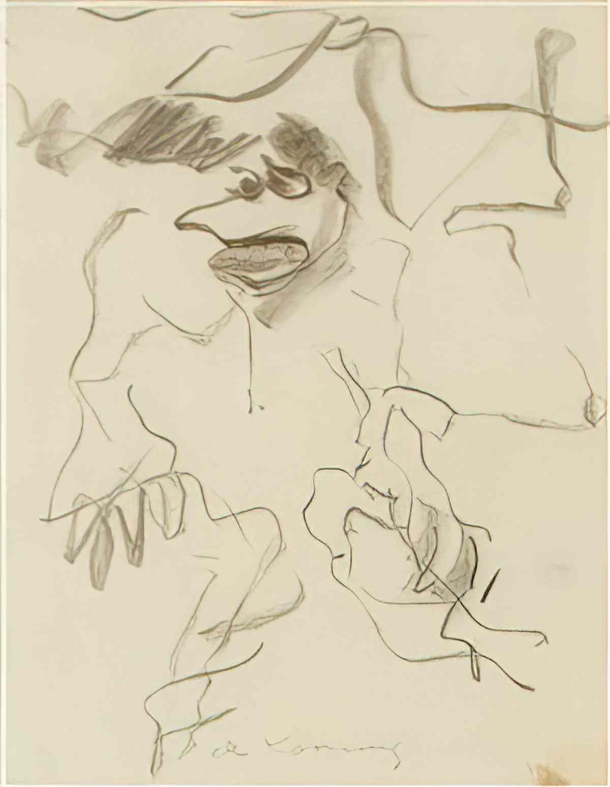 Willem de Kooning walking figure Art A4 Photo Print