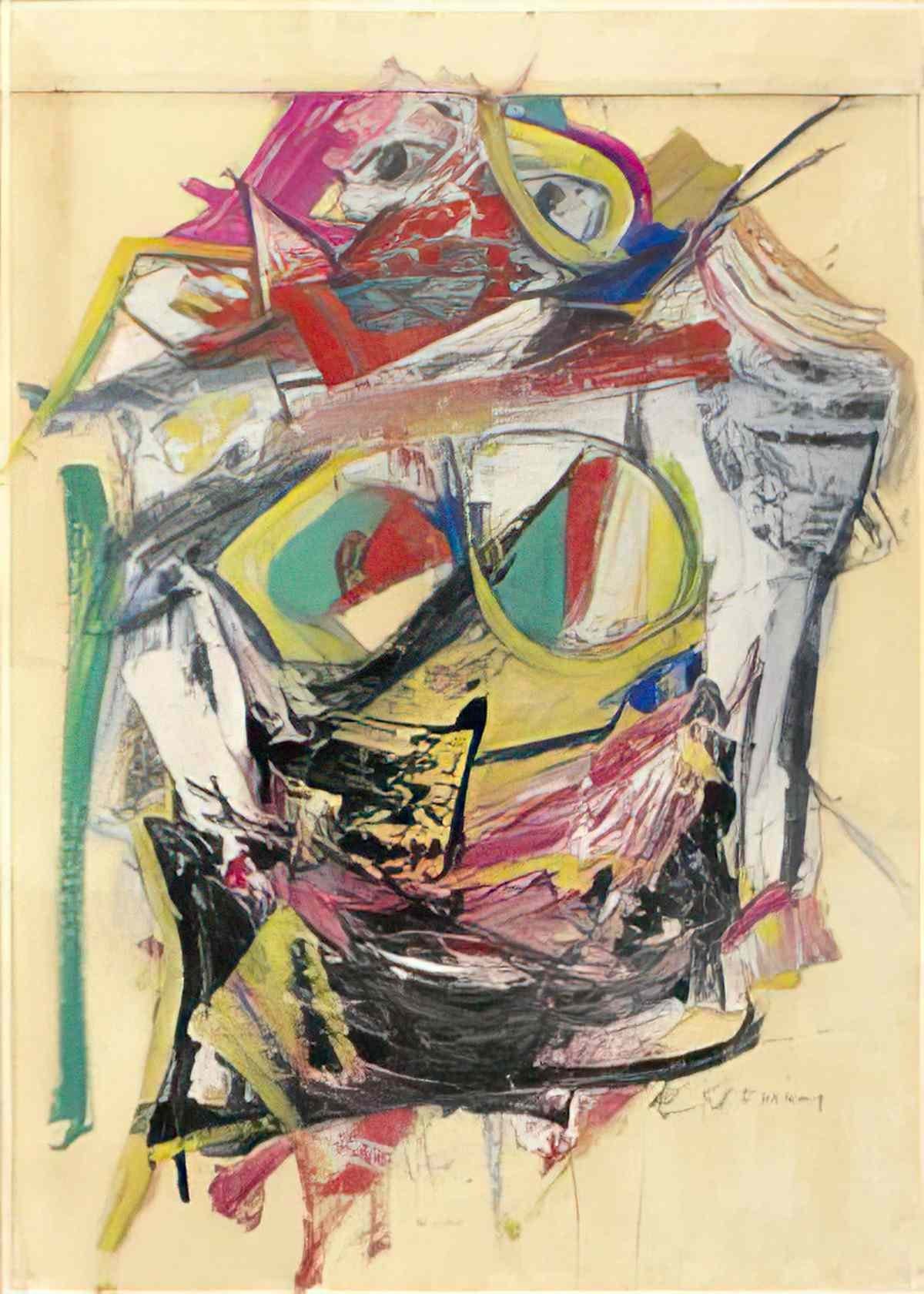 Willem de Kooning woman blue eyes Art A4 Photo Print