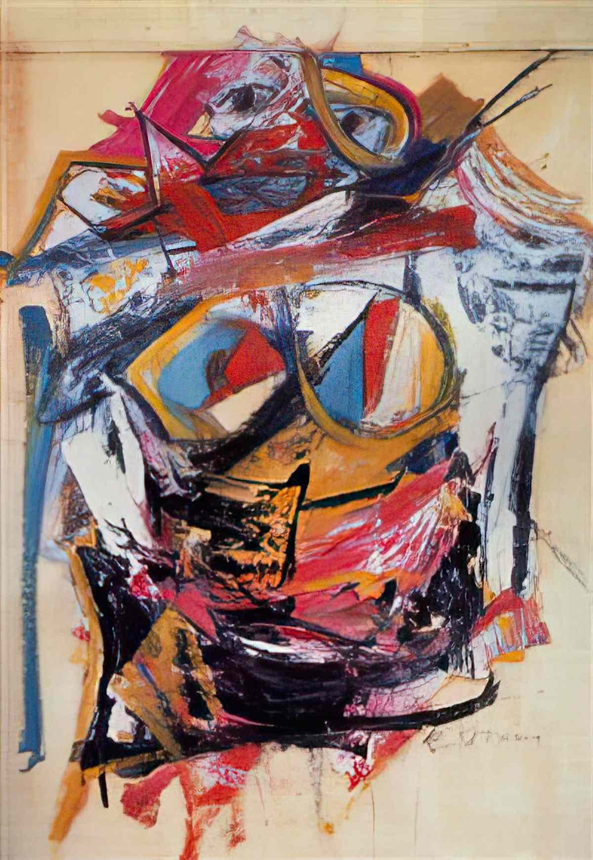 Willem de Kooning woman blue eyes2 Art A4 Photo Print