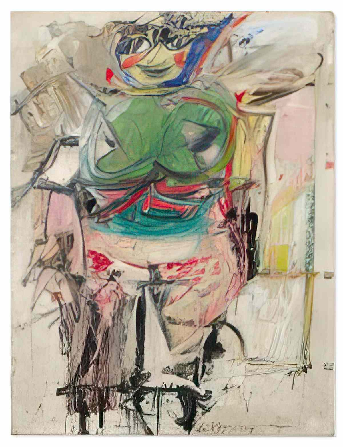 Willem de Kooning woman green Art A4 Photo Print
