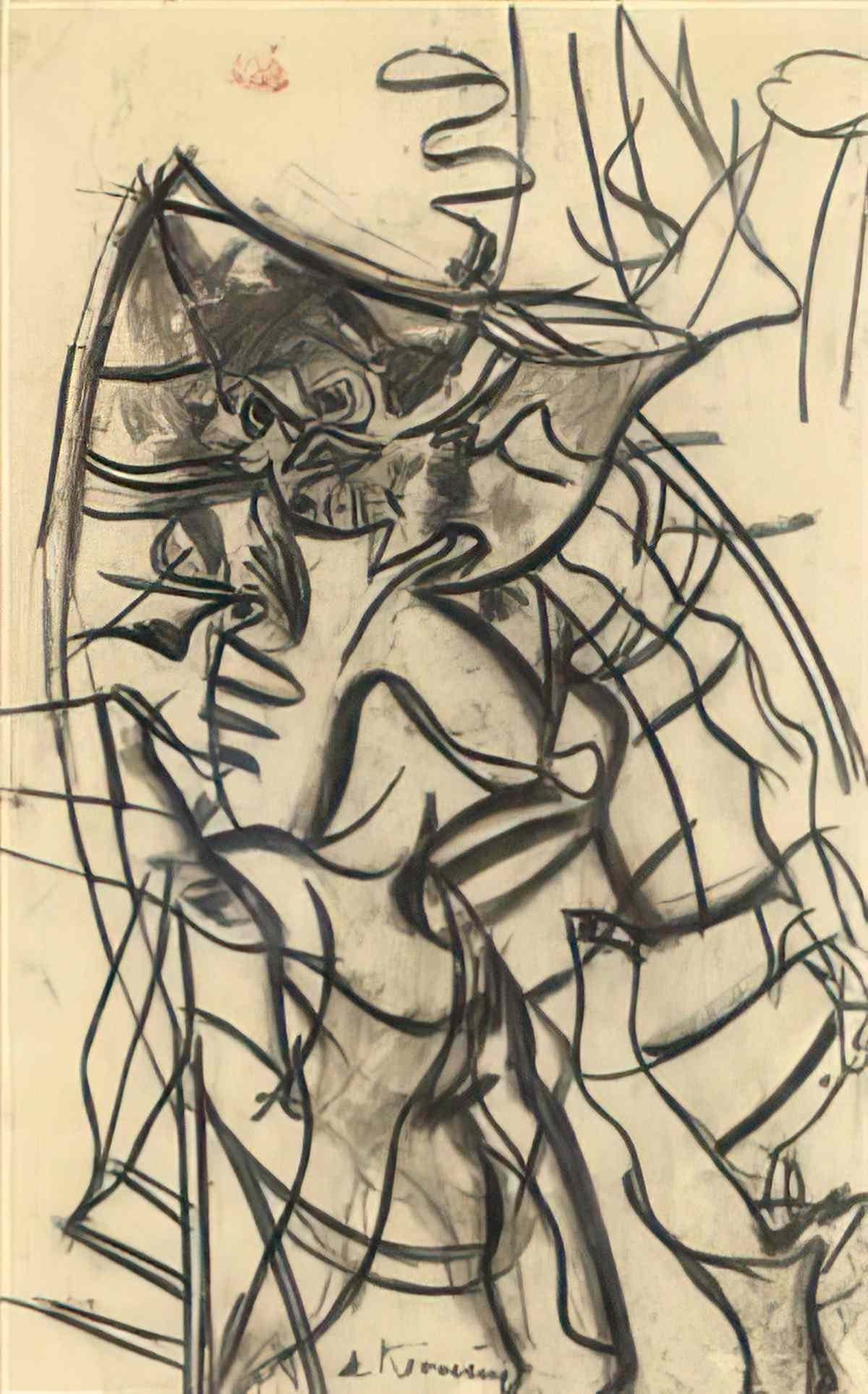 Willem de Kooning woman in a rowboat 2 Art A4 Photo Print