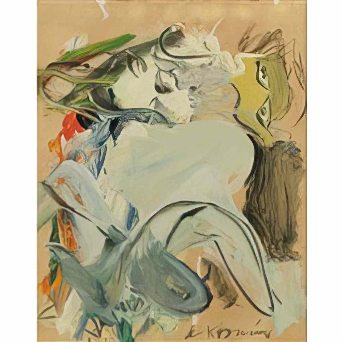 Willem de Kooning woman in landscape1 Art A4 Photo Print