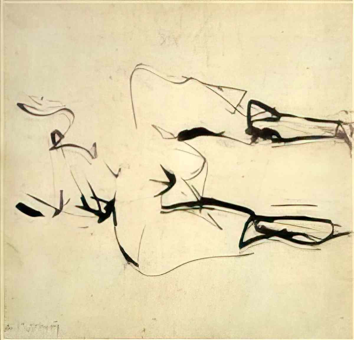 Willem de Kooning woman ink 7 Art A4 Photo Print