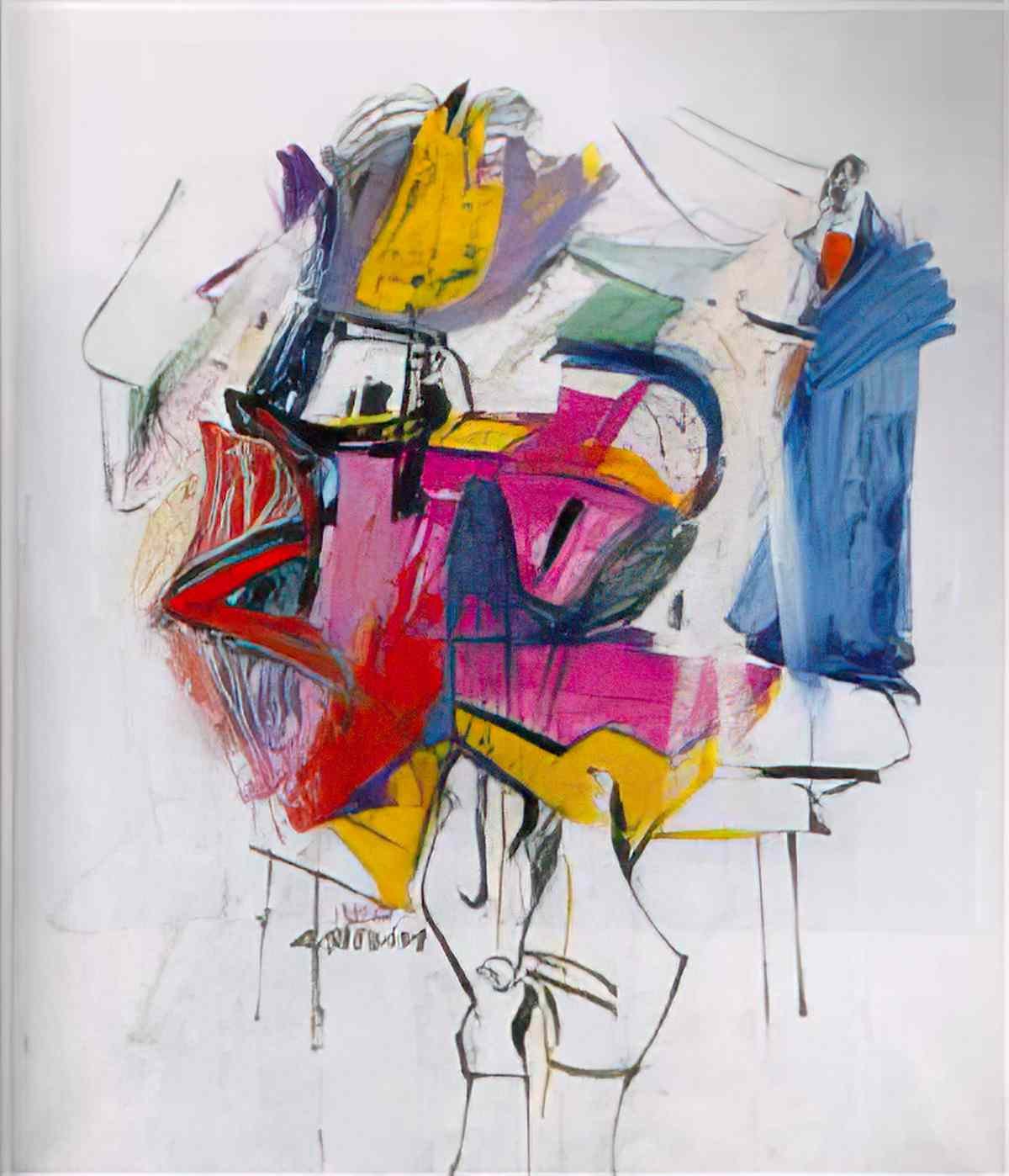 Willem de Kooning woman sketch Art A4 Photo Print