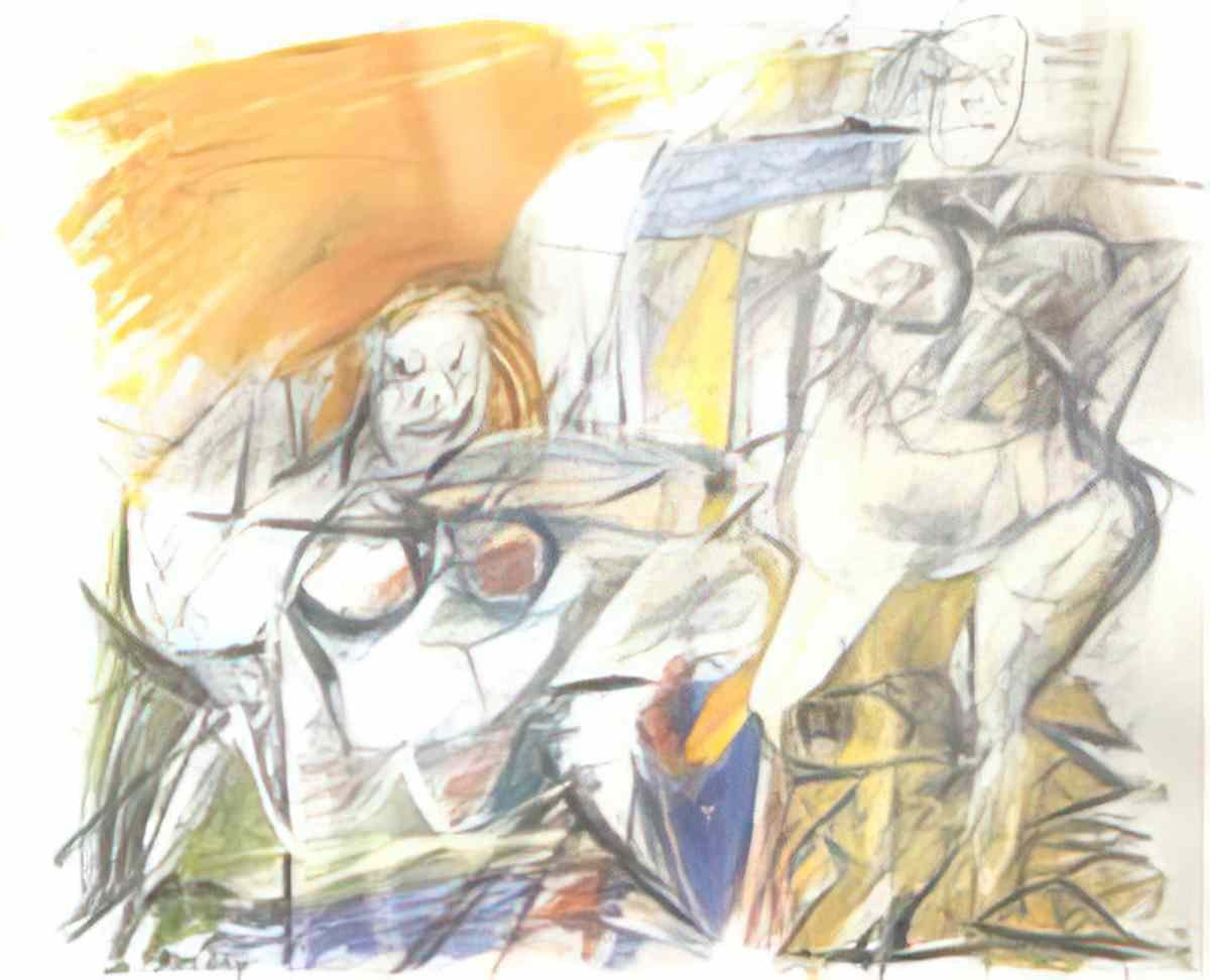 Willem de Kooning women seated and standing Art A4 Photo Print
