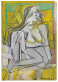 Willem de Kooning yellow woman 2 Art A4 Photo Print