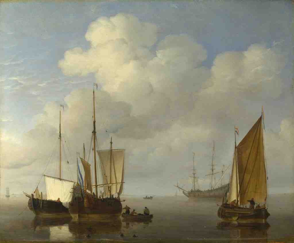 Willem van de Velde Dutch Ships in a Calm A4 Photo Print