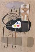 Willi Baumeister painter with palette 1933 Art A4 Photo Print