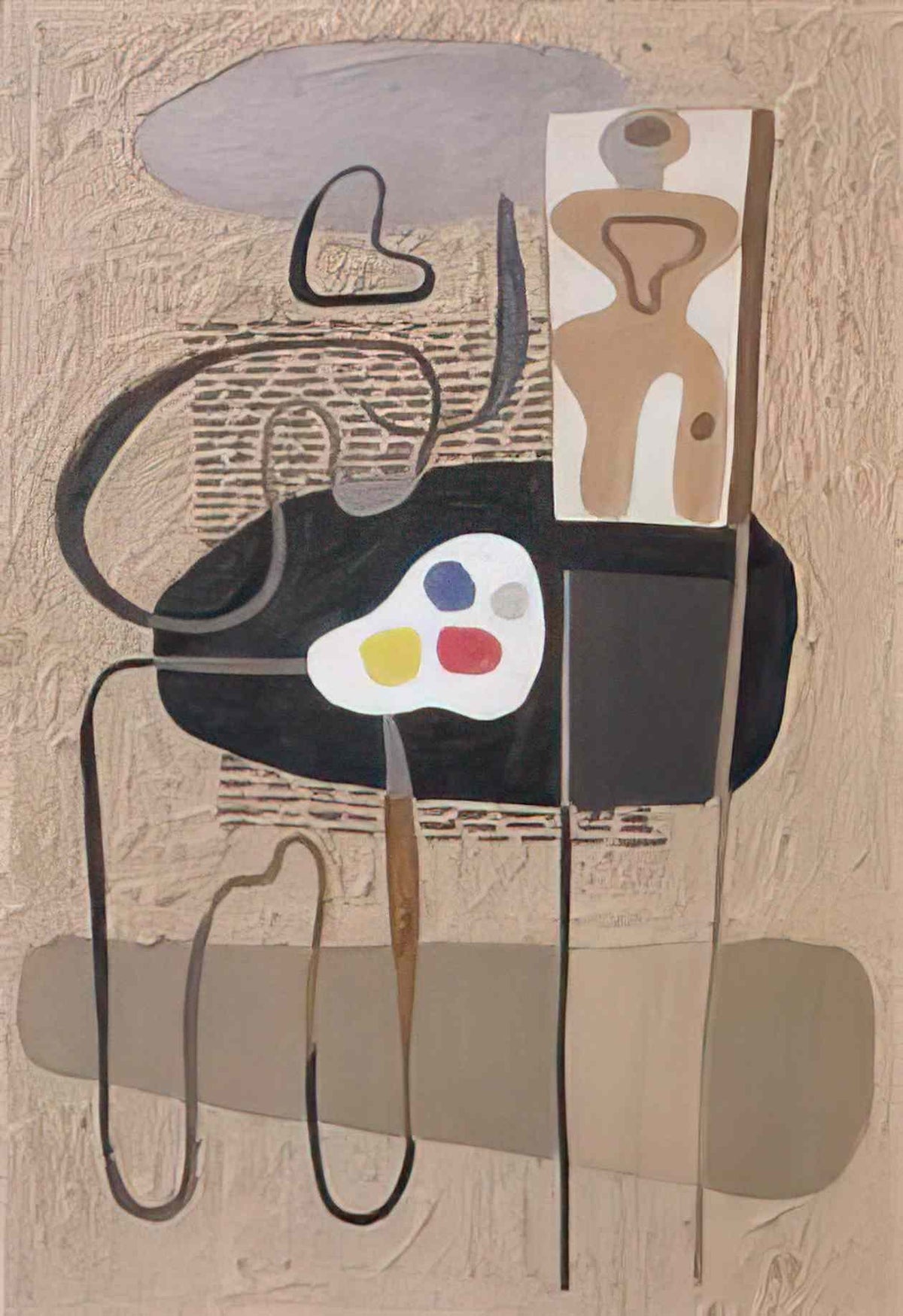 Willi Baumeister painter with palette 1933 Art A4 Photo Print
