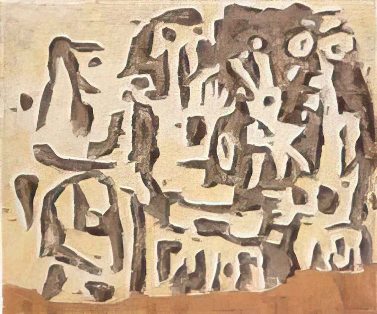 Willi Baumeister perforation on yellow 1942 Art A4 Photo Print